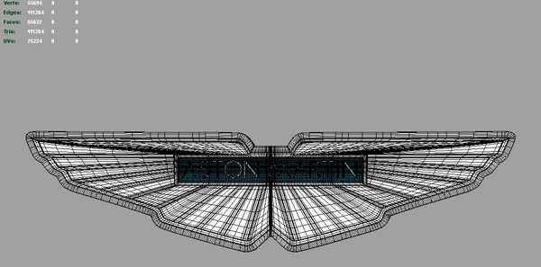 logo aston martin c4d - Aston Martin 3d Logo by Serega Rozhnov